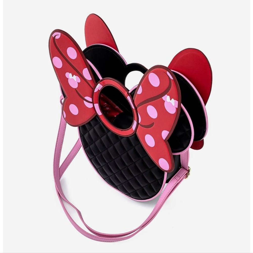 Loungefly Disney Minnie Mouse Bow Crossbody Bag - Picture 3 of 9
